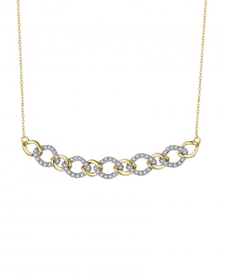 INTER LINKED STYLE DIAMOND NECKLACE (TN560)