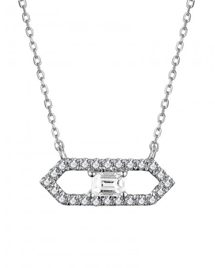 HEXAGON STYLE DIAMOND NECKLACE (TN568)