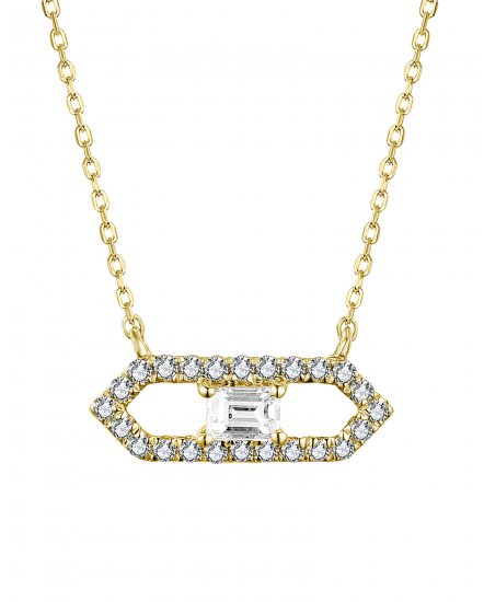 HEXAGON STYLE DIAMOND NECKLACE (TN568)