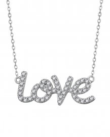 LOVE LETTER STYLE DIAMOND NECKLACE (TN608)