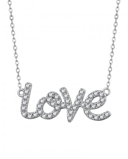 LOVE LETTER STYLE DIAMOND NECKLACE (TN608)