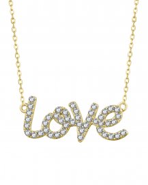 LOVE LETTER STYLE DIAMOND NECKLACE (TN608)