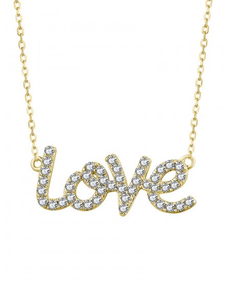 LOVE LETTER STYLE DIAMOND NECKLACE (TN608)