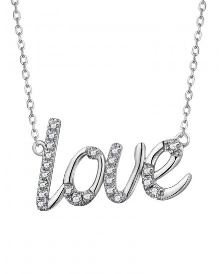 LOVE LETTER STYLE DIAMOND NECKLACE (TN609)