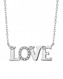 LOVE LETTER STYLE DIAMOND NECKLACE (TN610)
