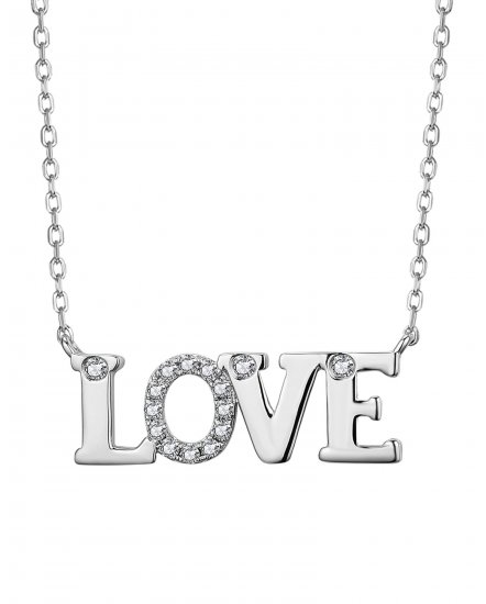 LOVE LETTER STYLE DIAMOND NECKLACE (TN610)