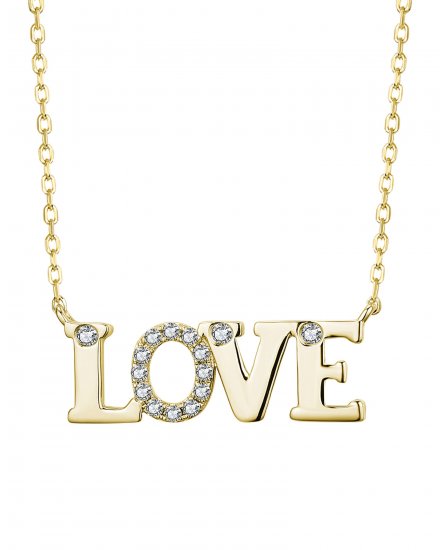 LOVE LETTER STYLE DIAMOND NECKLACE (TN610)