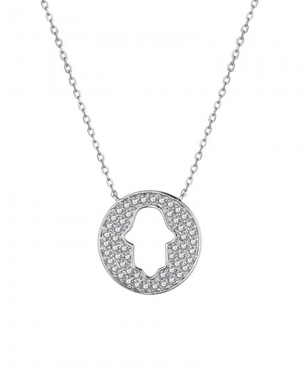 HAMZA ROUND DIAMOND NECKLACE (TN616)