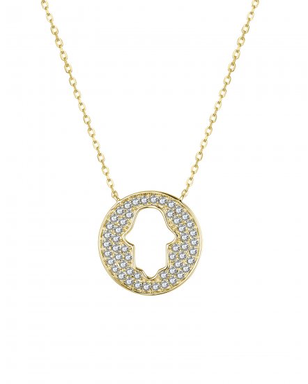 HAMZA ROUND DIAMOND NECKLACE (TN616)