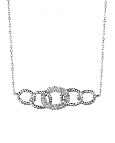 INTER LINKED STYLE DIAMOND NECKLACE (TN638)