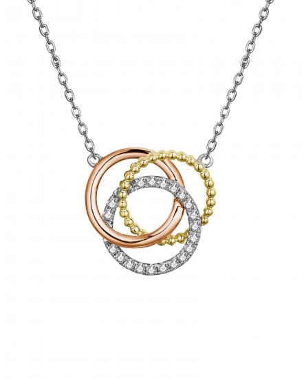 ROUND SHAPE INTER LINKED STYLE DIAMOND NECKLACE (TN639)