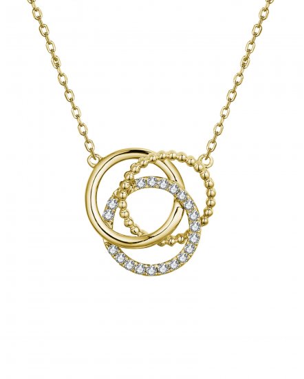 ROUND SHAPE INTER LINKED STYLE DIAMOND NECKLACE (TN639)