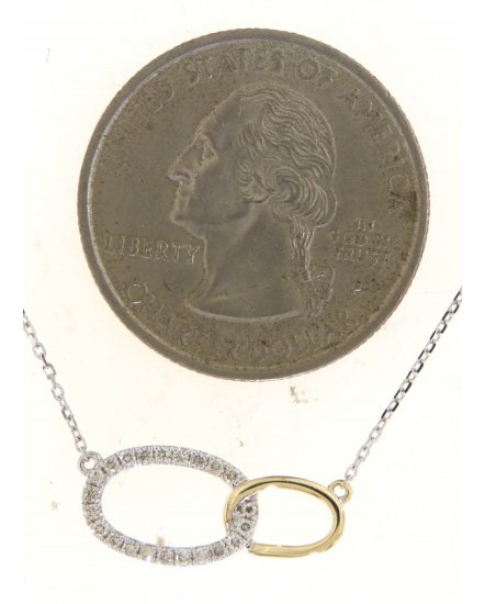 DOUBLE OVAL INTER LINKED DIAMOND NECKLACE (TN659)