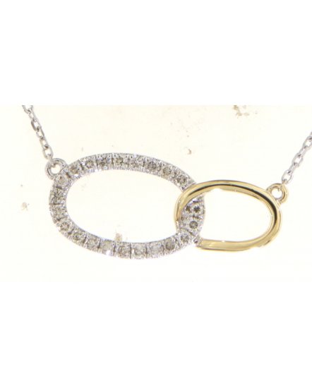 DOUBLE OVAL INTER LINKED DIAMOND NECKLACE (TN659)