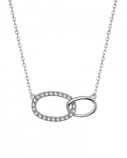 DOUBLE OVAL INTER LINKED DIAMOND NECKLACE (TN659)