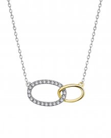DOUBLE OVAL INTER LINKED DIAMOND NECKLACE (TN659)