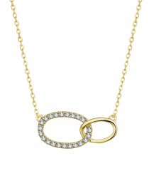 DOUBLE OVAL INTER LINKED DIAMOND NECKLACE (TN659)