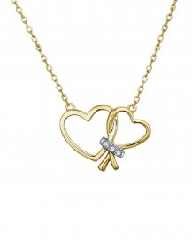 HEART SHAPE INTER LINKED DIAMOND NECKLACE (TN666)