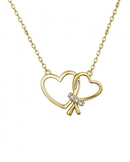 HEART SHAPE INTER LINKED DIAMOND NECKLACE (TN666)