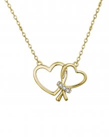 HEART SHAPE INTER LINKED DIAMOND NECKLACE (TN666)