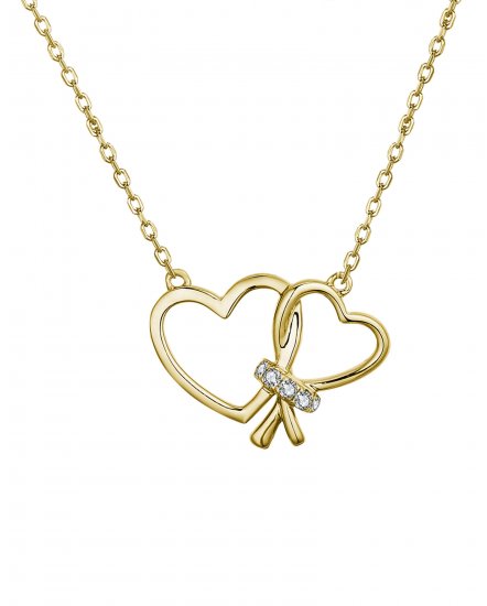 HEART SHAPE INTER LINKED DIAMOND NECKLACE (TN666)