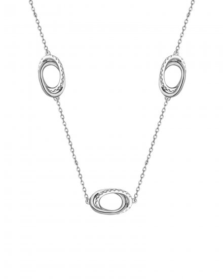 DOUBLE OVAL INTER LINKED DIAMOND NECKLACE (TN722)