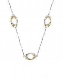 DOUBLE OVAL INTER LINKED DIAMOND NECKLACE (TN722)