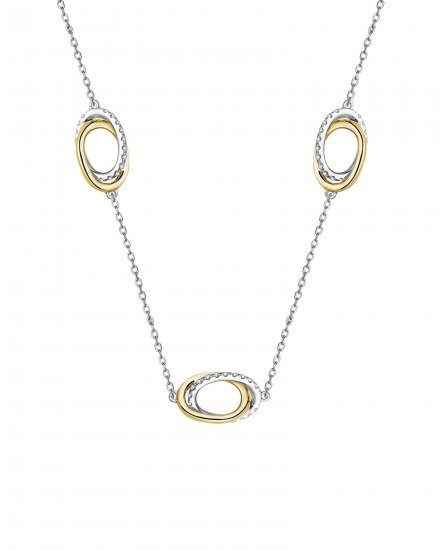 DOUBLE OVAL INTER LINKED DIAMOND NECKLACE (TN722)