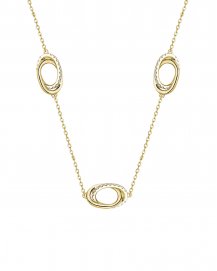 DOUBLE OVAL INTER LINKED DIAMOND NECKLACE (TN722)