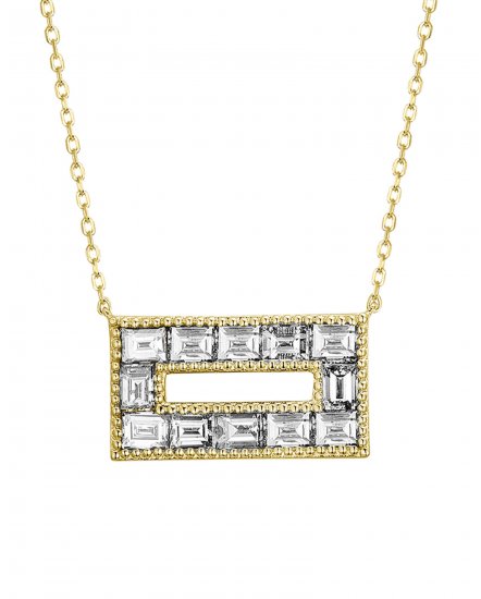 BAGUETTE DIAMOND NECKLACE (TN724)