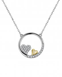 HEART SHAPE ROUND DIAMOND NECKLACE (TN733)