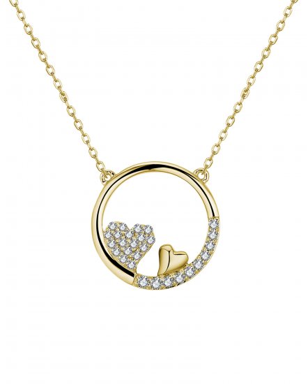 HEART SHAPE ROUND DIAMOND NECKLACE (TN733)