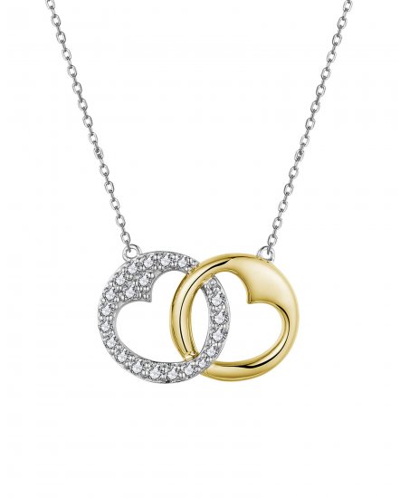 HEART SHAPE INTER LINKED DIAMOND NECKLACE (TN756)