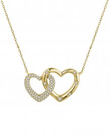 HEART SHAPE INTER LINKED DIAMOND NECKLACE (TN771)
