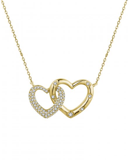 HEART SHAPE INTER LINKED DIAMOND NECKLACE (TN771)