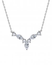 V SHAPE MARQUISE DIAMOND NECKLACE (TN802)