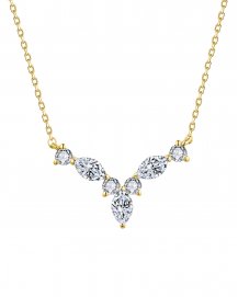 V SHAPE MARQUISE DIAMOND NECKLACE (TN802)