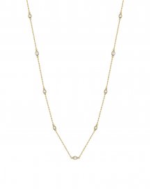 PEAR MARQUISE DIAMOND BY THE YARD NECKLACE (TN823)
