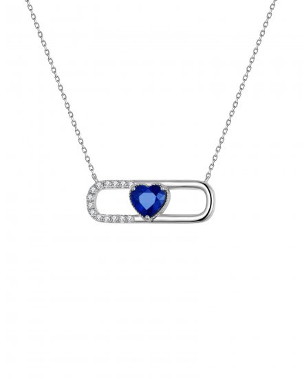 OPEN BAR SAPPHIRE DIAMOND NECKLACE (TN867)