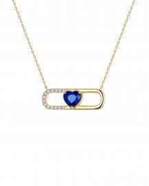 OPEN BAR SAPPHIRE DIAMOND NECKLACE (TN867)
