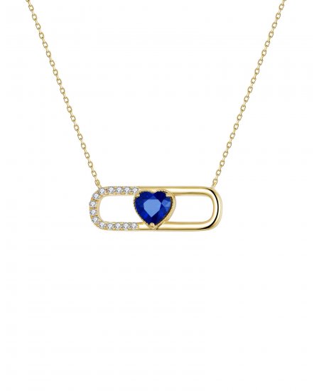 OPEN BAR SAPPHIRE DIAMOND NECKLACE (TN867)