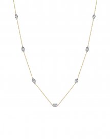 EMERALD CUT OVAL DIAMOND BY THE YARD NECKLACE (TN954)
