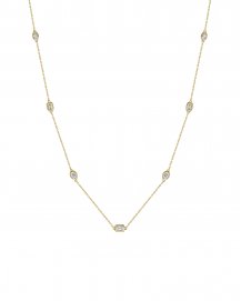 EMERALD CUT OVAL DIAMOND BY THE YARD NECKLACE (TN954)
