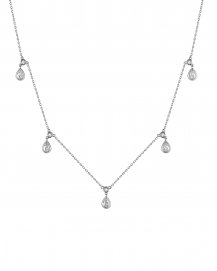 PEAR DIAMOND DANGLE NECKLACE (TN967)