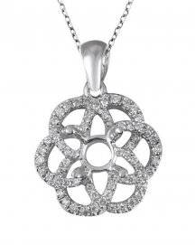 SEMI MOUNT DIAMOND PENDANT (TP1025)