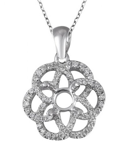 SEMI MOUNT DIAMOND PENDANT (TP1025)