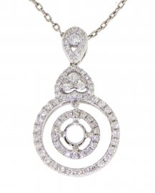 SEMI MOUNT DIAMOND PENDANT (TP1042)
