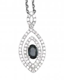 MARQUISE STYLE SAPPHIRE DIAMOND PENDANT (TP1142)
