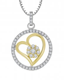 ROUND STYLE HEART DIAMOND PENDANT (TP1317)