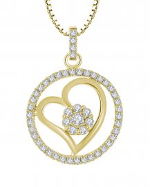 ROUND STYLE HEART DIAMOND PENDANT (TP1317)